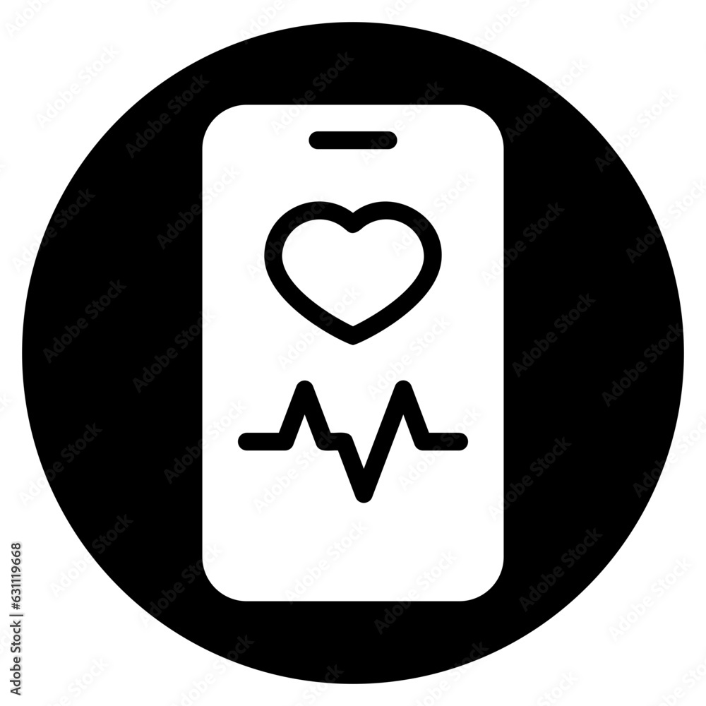 health app glyph icon health app glyph icon