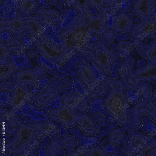 Fantastic seamless pattern of alien interiors on dark blue background