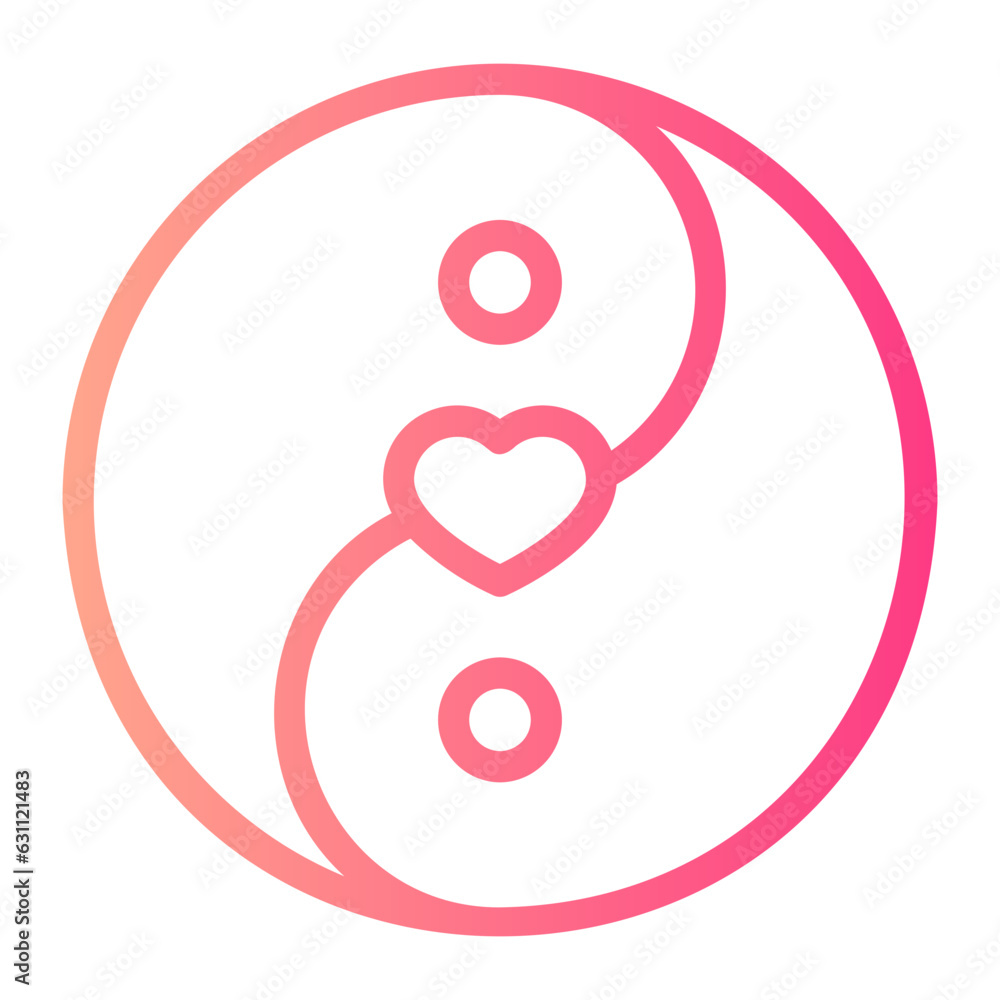 yin yang gradient icon yin yang gradient icon