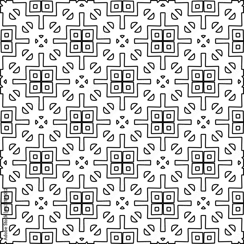 White background with black lines. Modern stylish abstract texture. Repeating geometric shapes from striped elements.
White background with black lines. Modern stylish abstract texture. Repeating geometric shapes from striped elements.