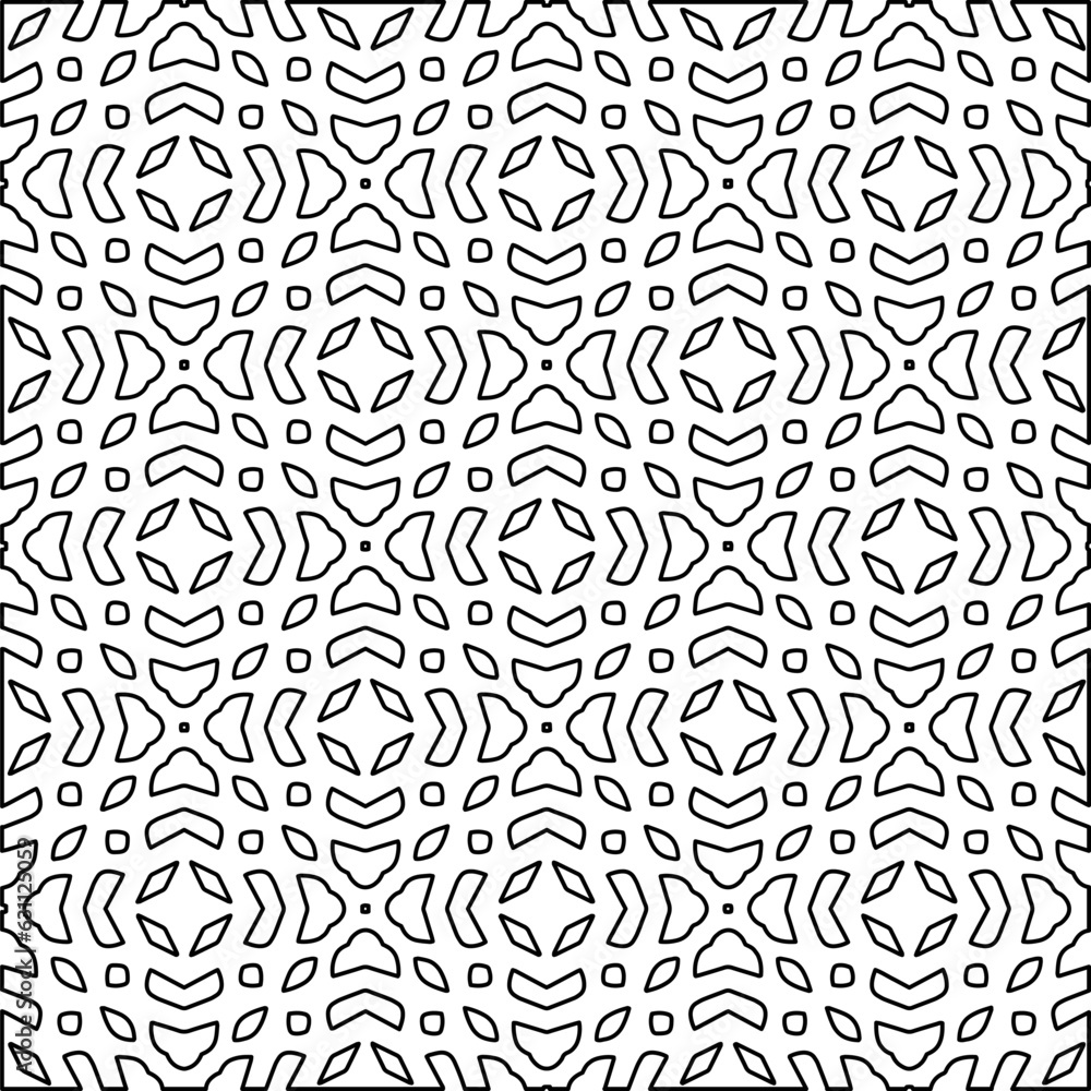 White background with black lines. Modern stylish abstract texture. Repeating geometric shapes from striped elements.
White background with black lines. Modern stylish abstract texture. Repeating geometric shapes from striped elements.