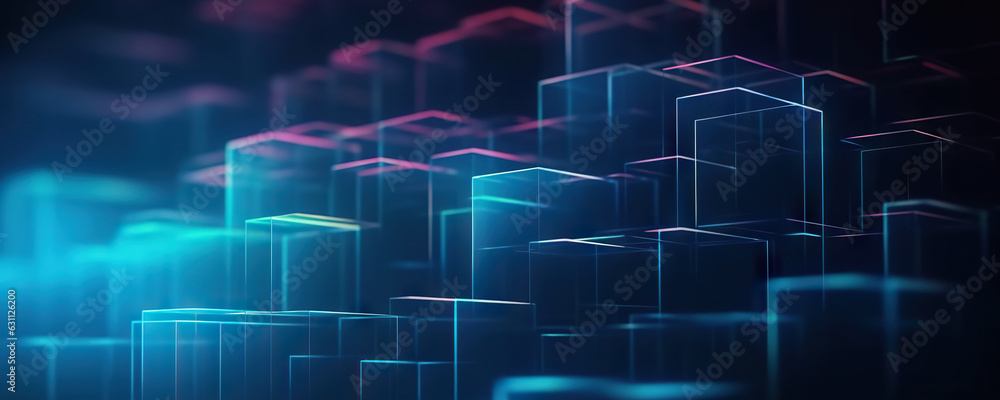 Abstract digital background. Can be used for technological processes, neural networks and AI, digital storages, sound and graphic forms, science, education, etc.