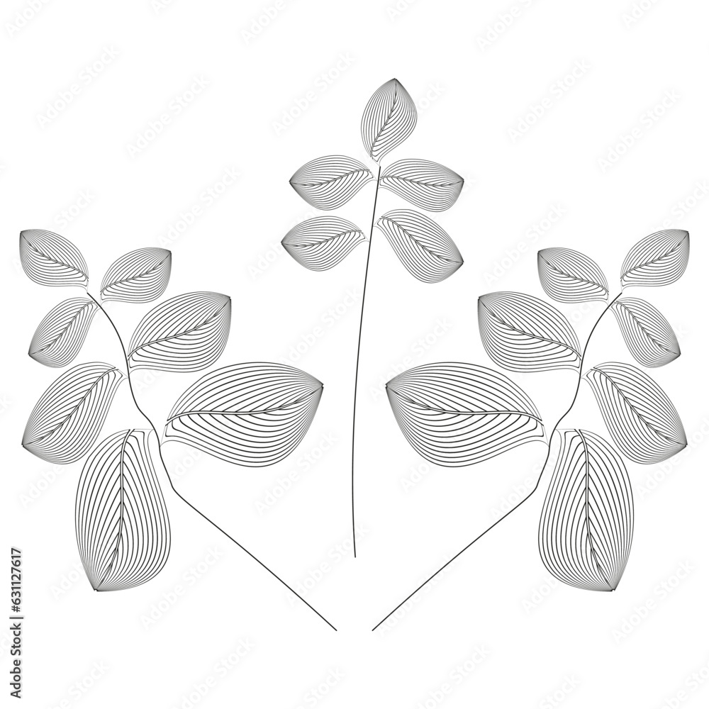 Decorative leaf-like elements for decoration.