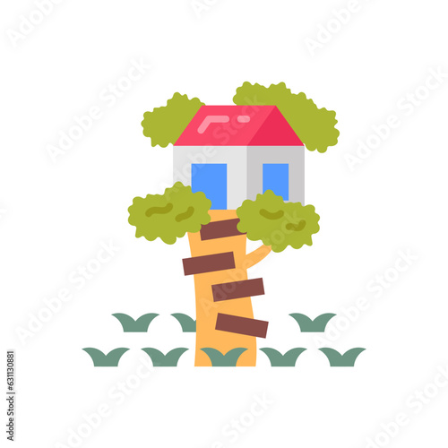 Tree House icon in vector. Illustration