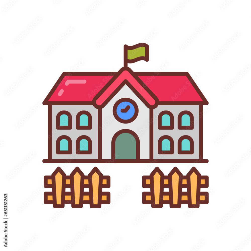 Kindergarten icon in vector. Illustration