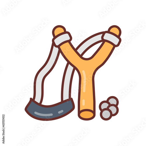 Slingshot icon in vector. Illustration