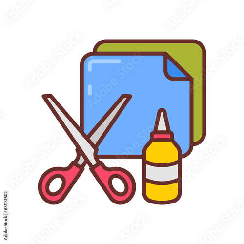 Paper Craft icon in vector. Illustration