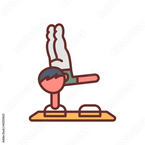 Gymnastics icon in vector. Illustration