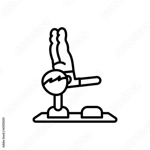 Gymnastics icon in vector. Illustration