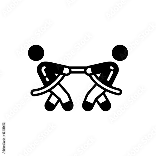 Tug of War icon in vector. Illustration