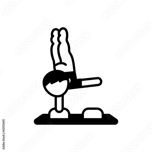Gymnastics icon in vector. Illustration