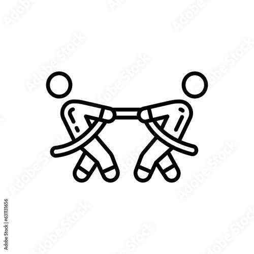 Tug of War icon in vector. Illustration