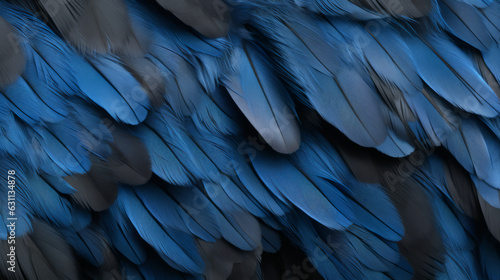 A vibrant close-up of a blue bird's feathers © cac_tus