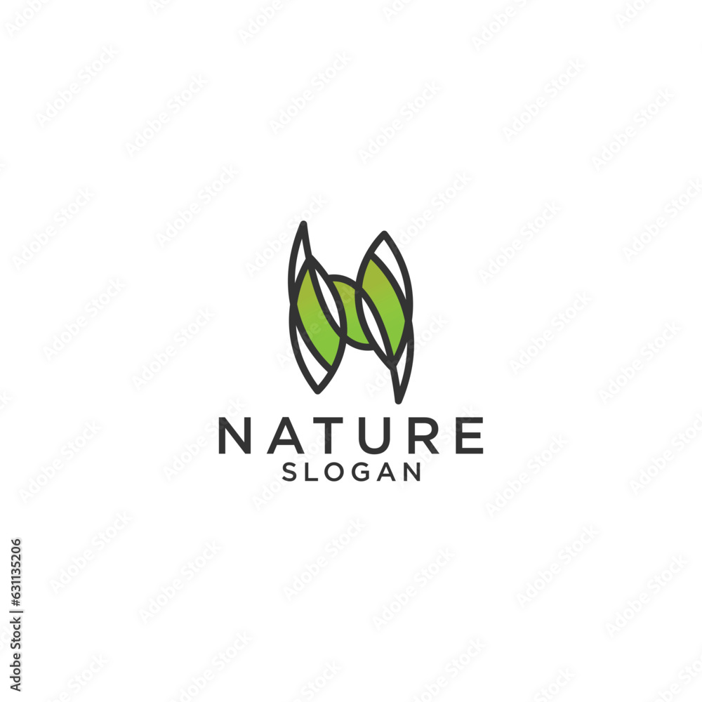 nature leaf tree growth logo icon design. flat vector.