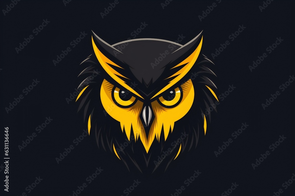 Owl Emblem: Vector Artistry, Generative AI