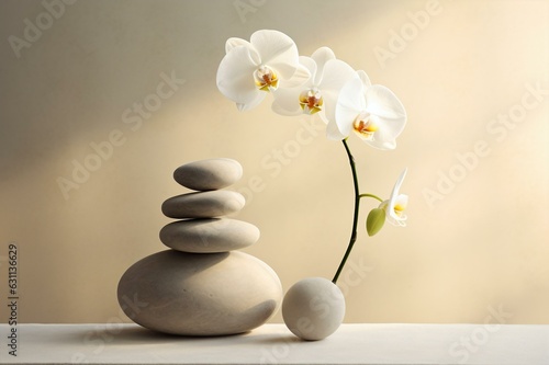Zen Stones and Orchid Serenity, Generative AI