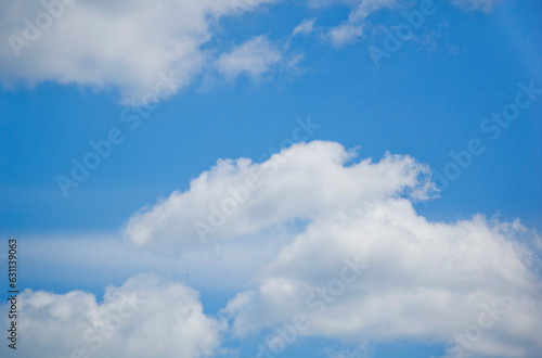 Clouds on a blue sky.