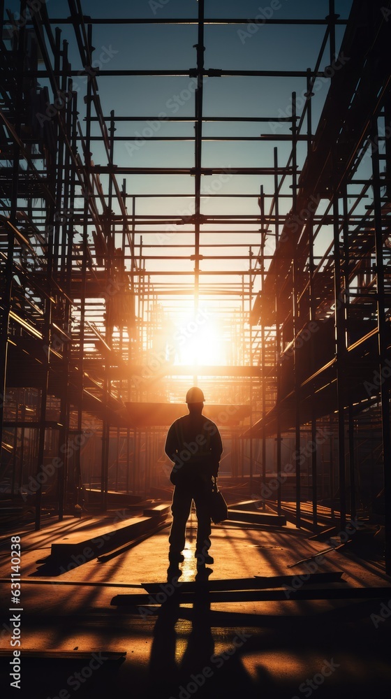 person in the middle of construction project person in the middle of construction project