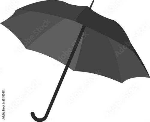 black umbrella isolated on white, wednesday umbrella vector illistration