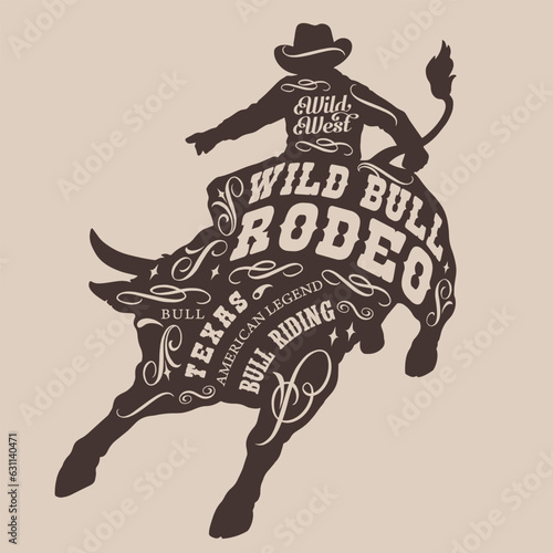 Texas rodeo vintage poster monochrome