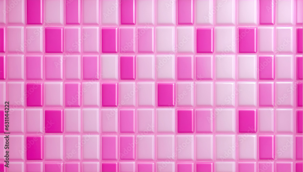 Pink tile wall checkered background bathroom floor Pink tile wall checkered background bathroom floor