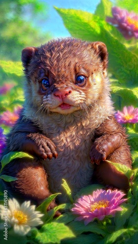 cute baby otter