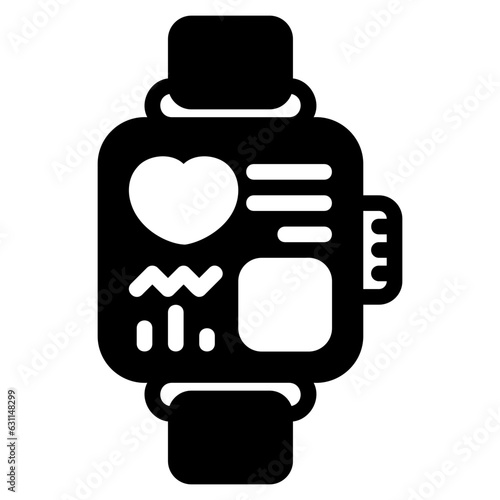  Smartwatch glyph icon