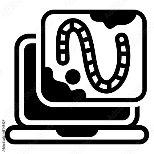  Worm glyph icon