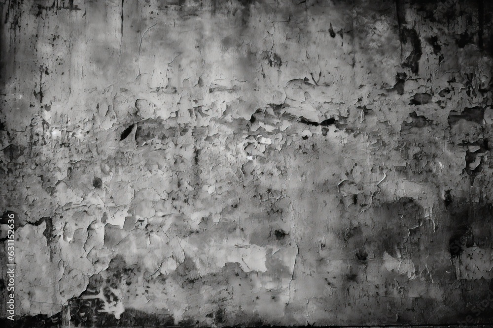 Old gray concrete wall texture for a dark background. Generative AI