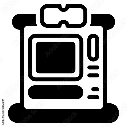  Ticket machine glyph icon