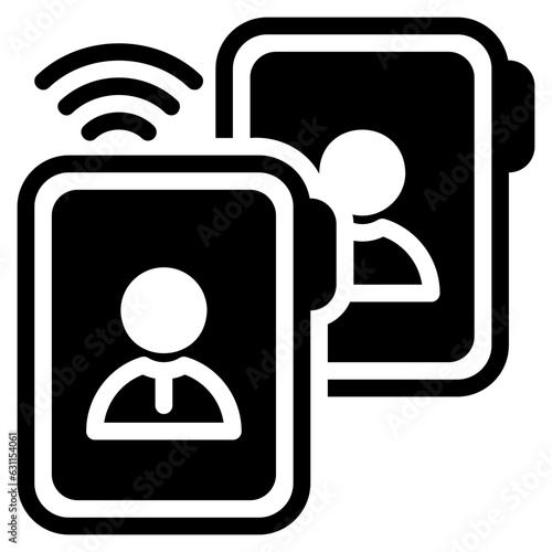  Video call glyph icon