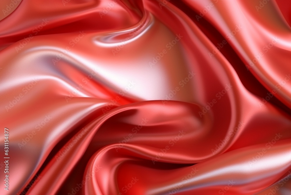 Fototapeta premium red luxury fabric background. Generative AI