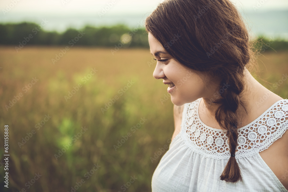 Beautiful Spring Young Woman Outdoors Enjoying Nature Beautiful Spring Young Woman Outdoors Enjoying Nature