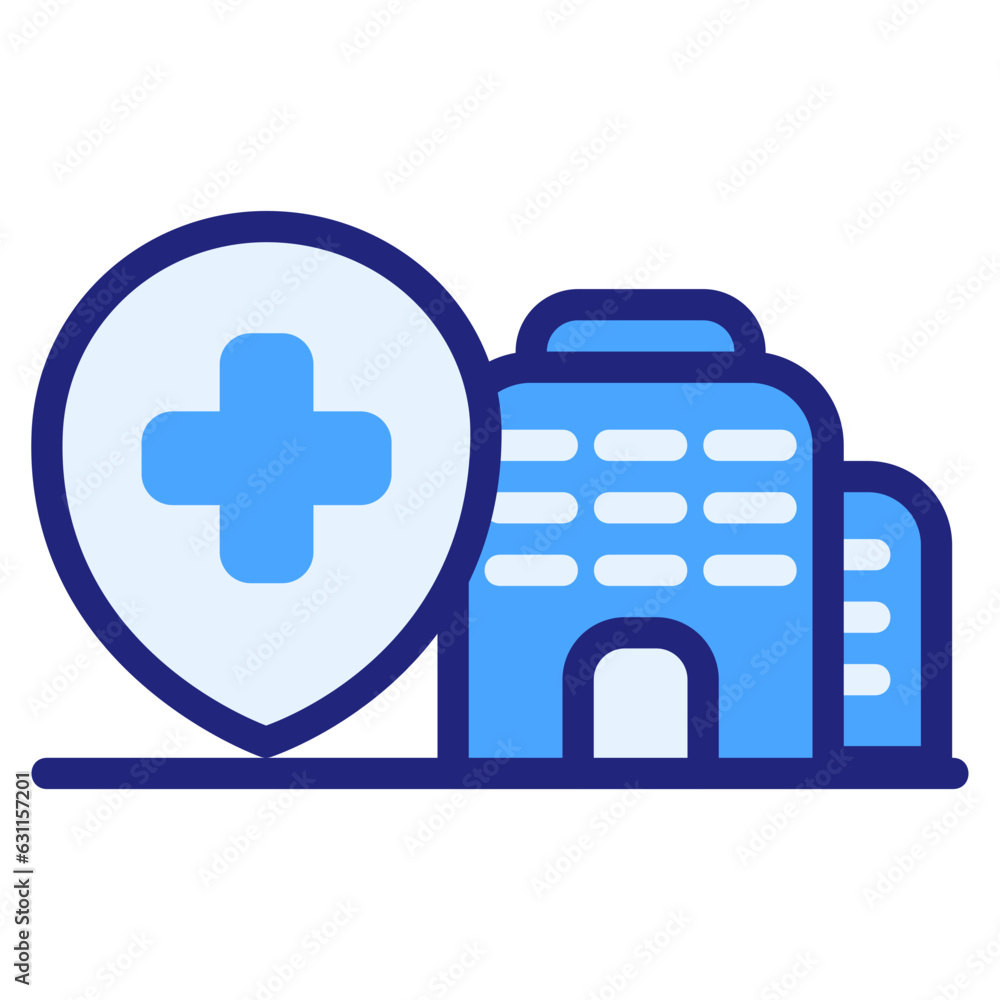 Fototapeta premium Location blue icon