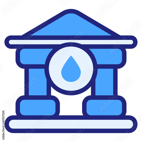  Blood bank blue icon