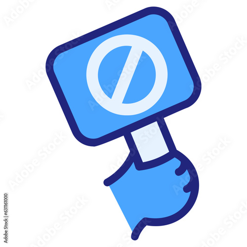  Stop blue icon