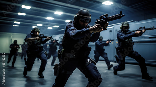 FBI agents undergoing rigorous tactical training, honing their skills in firearms, hand-to-hand combat, and crisis response for high-risk situations