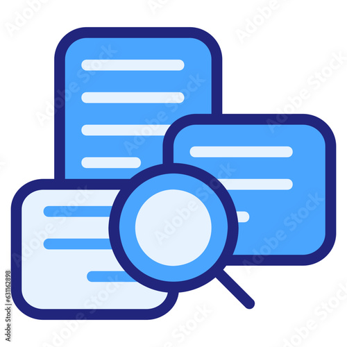 Search news blue icon