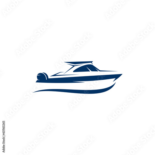 Speed boat logo vector. illustration vector, suitable for your design need, logo, illustration, animation, etc.