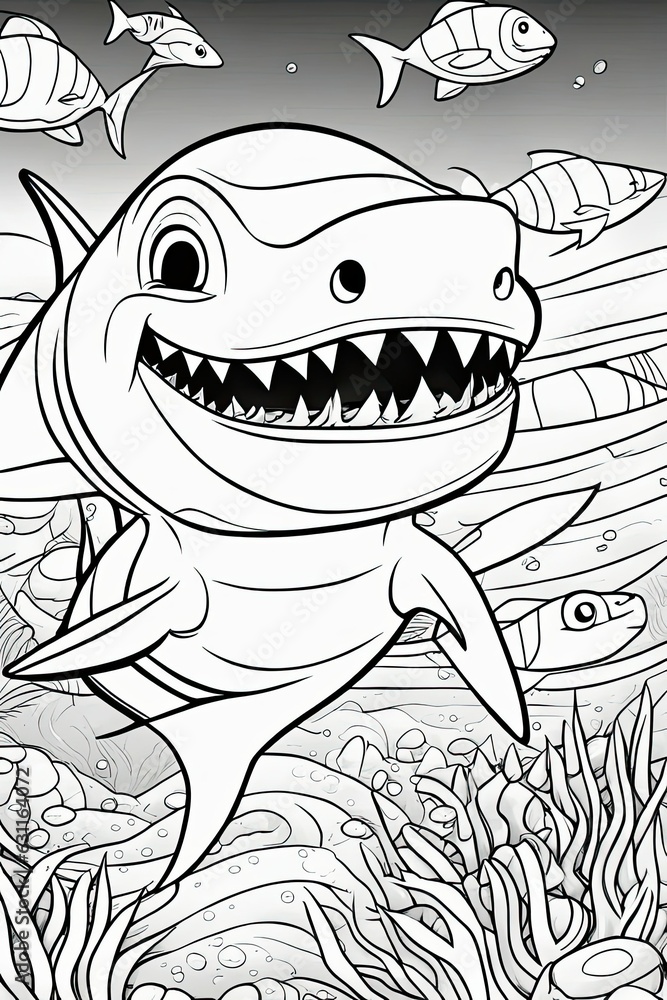 Fototapeta premium Coloring page animal