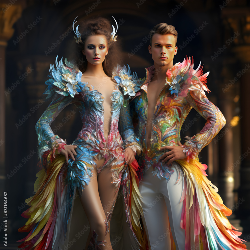 Fototapeta premium Aesthetic bride and bridesman