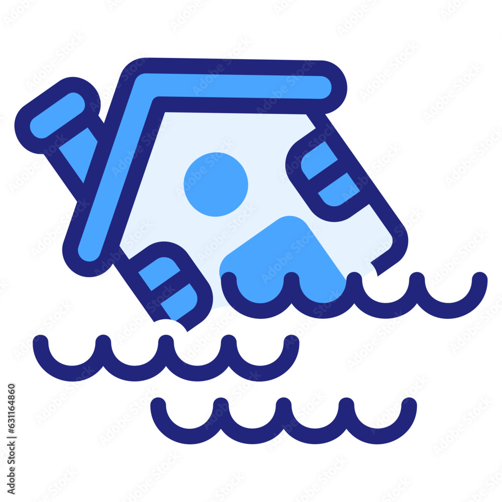 Obraz premium Flood blue icon