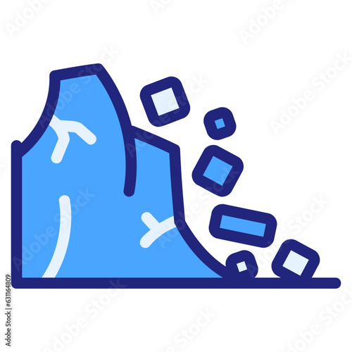  Landslide blue icon