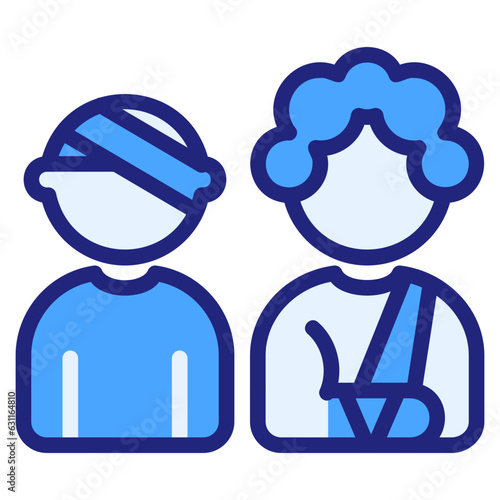  Victim blue icon