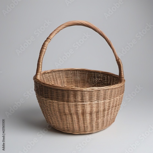Wicker Basket, Woven Basket with Handles