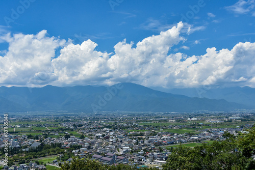 高台から見る松本市の風景