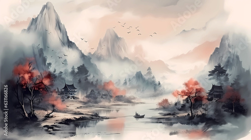 Traditional Chinese landscape painting