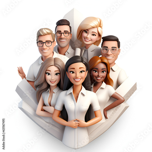 Isometric business team