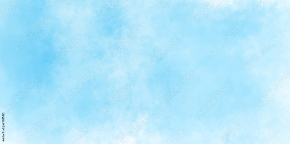 Soft cloud in the sky background.abstract blue sky with clouds. Abstract nature background of romantic summer blue sky with fluffy clouds. wet ink effect sky blue watercolor background .