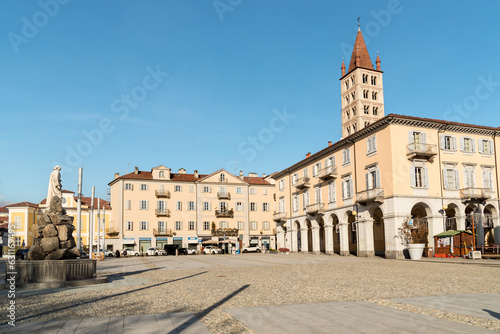 View of the Piazza Duomo square in the historic center of Biella, Piedmont, Italy photo